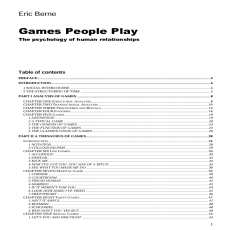 Games People Play_ The Psychology of Human Relationships Games People Play_ The Psychology of Human Relationships